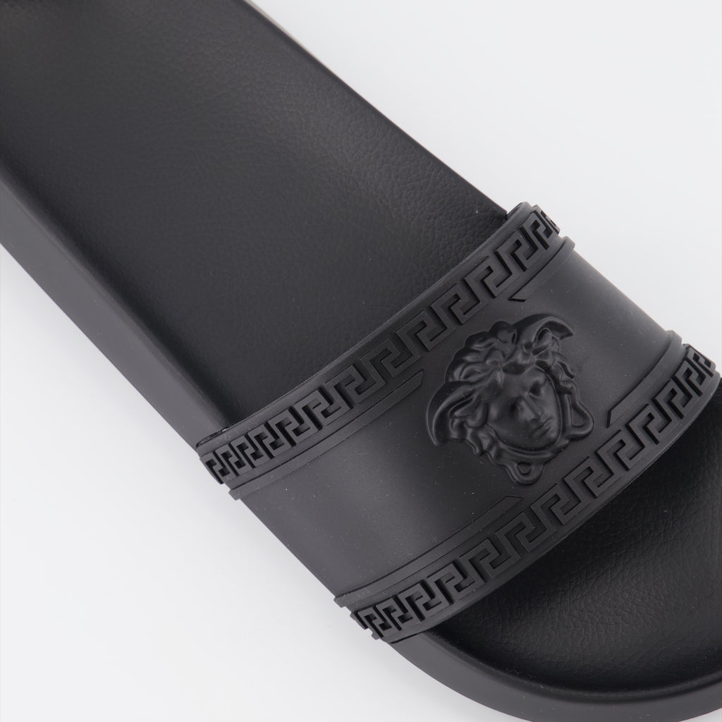 Zapatos abiertos Claquettes Medusa Versace Negro Homme