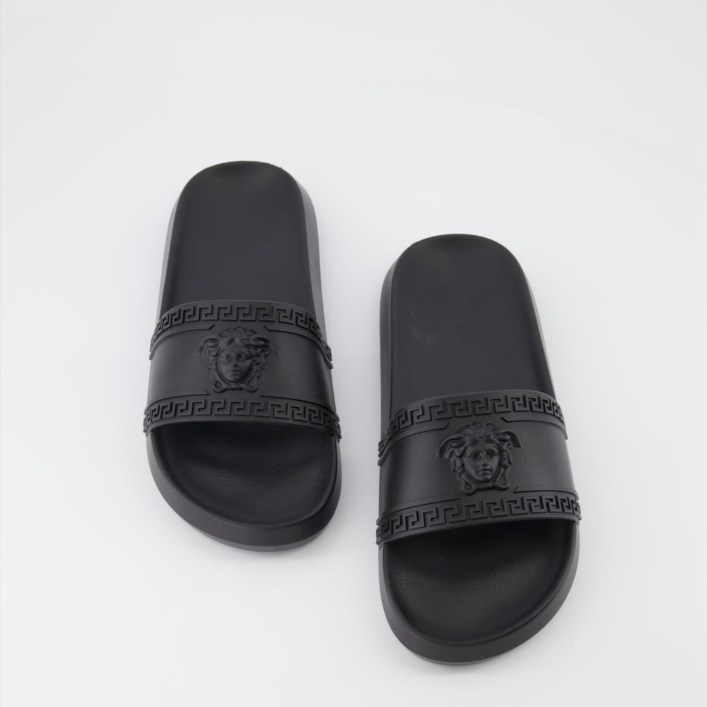 Zapatos abiertos Claquettes Medusa Versace Negro Homme