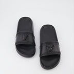 Zapatos abiertos Claquettes Medusa Versace Negro Homme