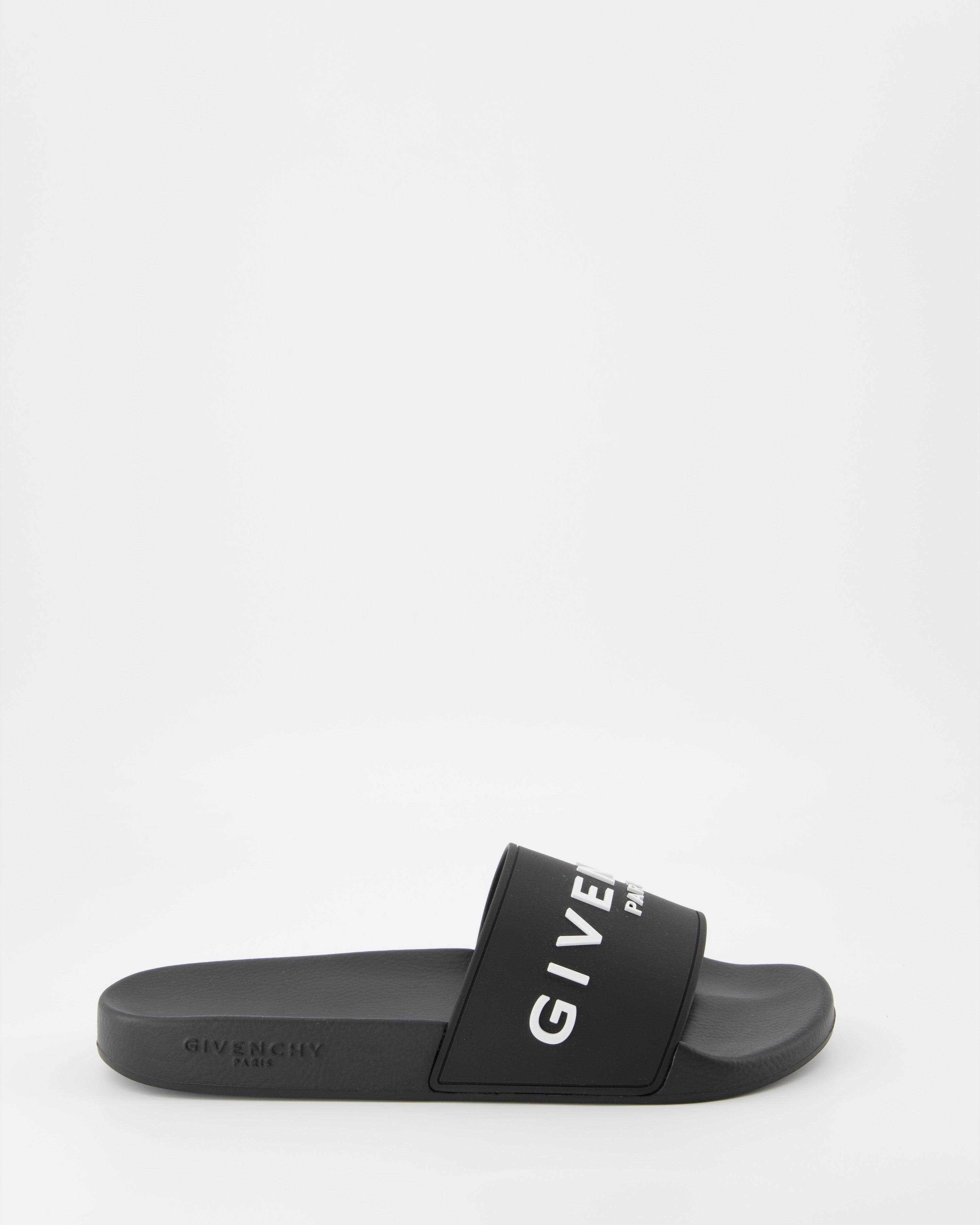 Offene schuhe Claquettes à logo Givenchy Schwarz Homme