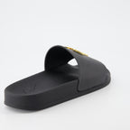 Offene schuhe Claquettes à logo Giuseppe Zanotti Schwarz Homme