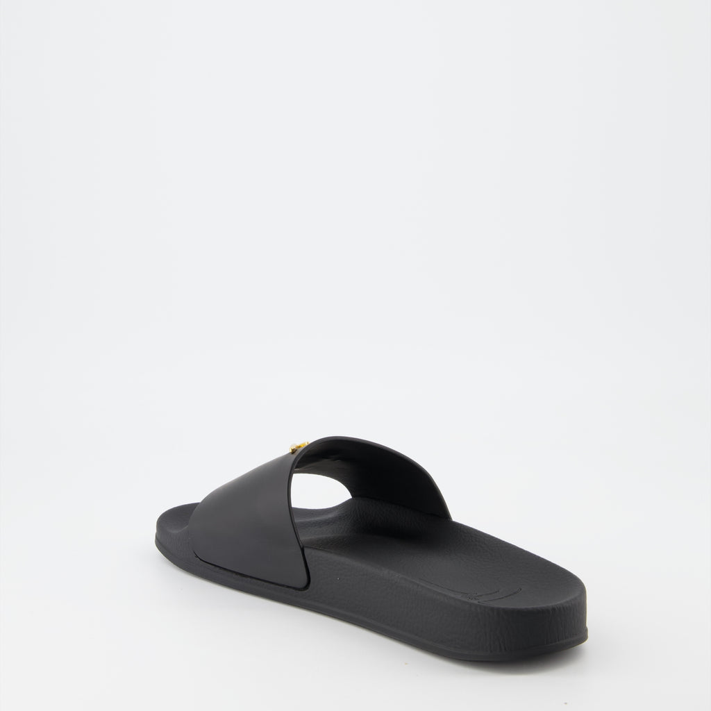 Offene schuhe Claquettes à logo Giuseppe Zanotti Schwarz Homme