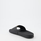 Offene schuhe Claquettes à logo Giuseppe Zanotti Schwarz Homme