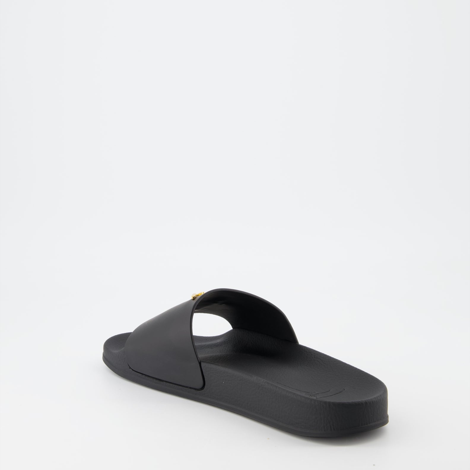 Offene schuhe Claquettes à logo Giuseppe Zanotti Schwarz Homme