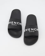 Offene schuhe Claquettes à logo Givenchy Schwarz Femme