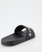 Offene schuhe Claquettes à logo Givenchy Schwarz Homme