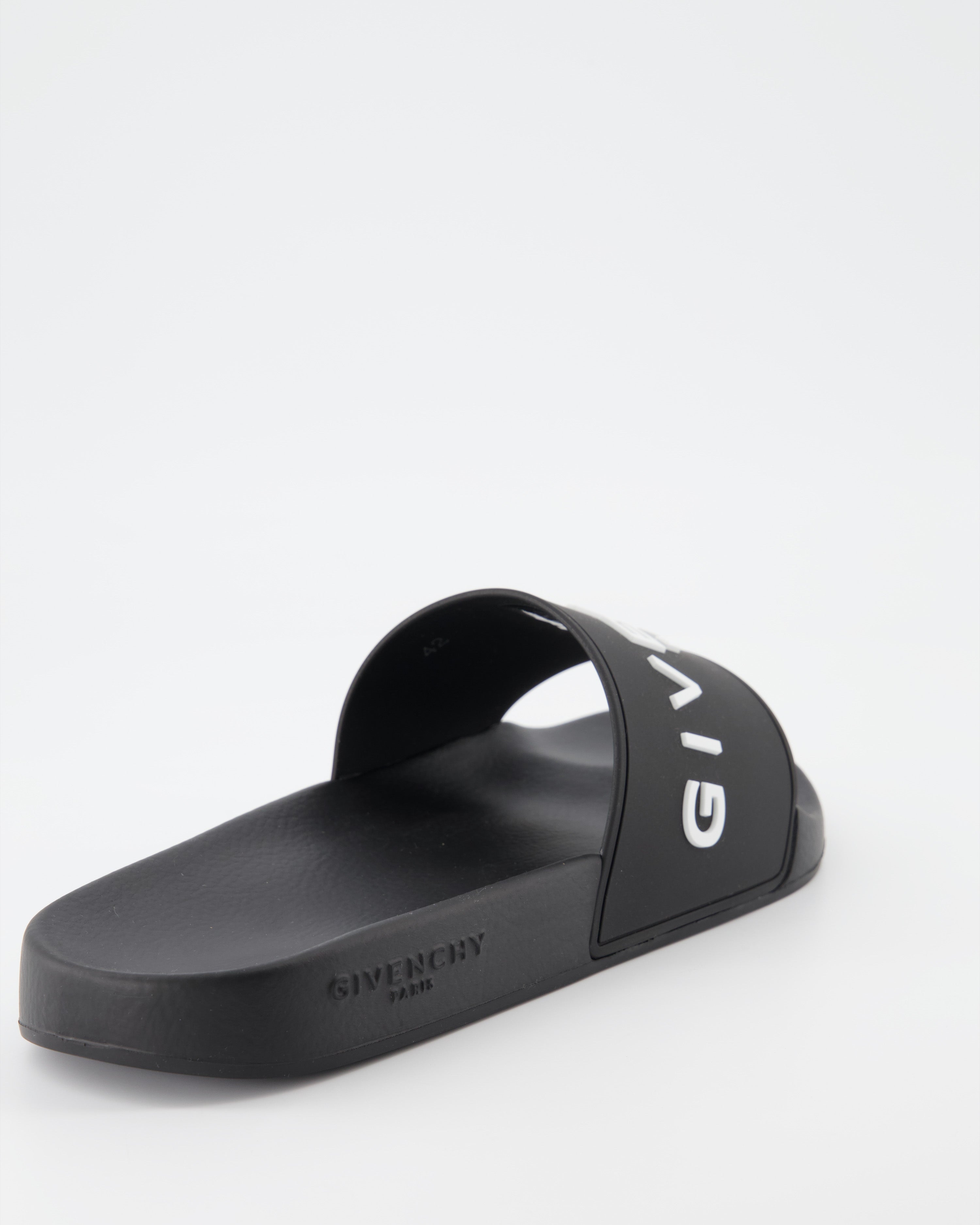 Offene schuhe Claquettes à logo Givenchy Schwarz Homme