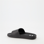 Zapatos abiertos Claquettes Off Stamp Off-White Negro Femme