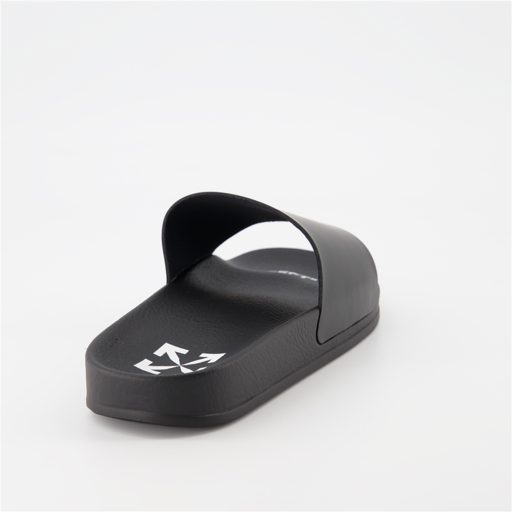 Zapatos abiertos Claquettes Off Stamp Off-White Negro Femme