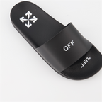 Zapatos abiertos Claquettes Off Stamp Off-White Negro Femme