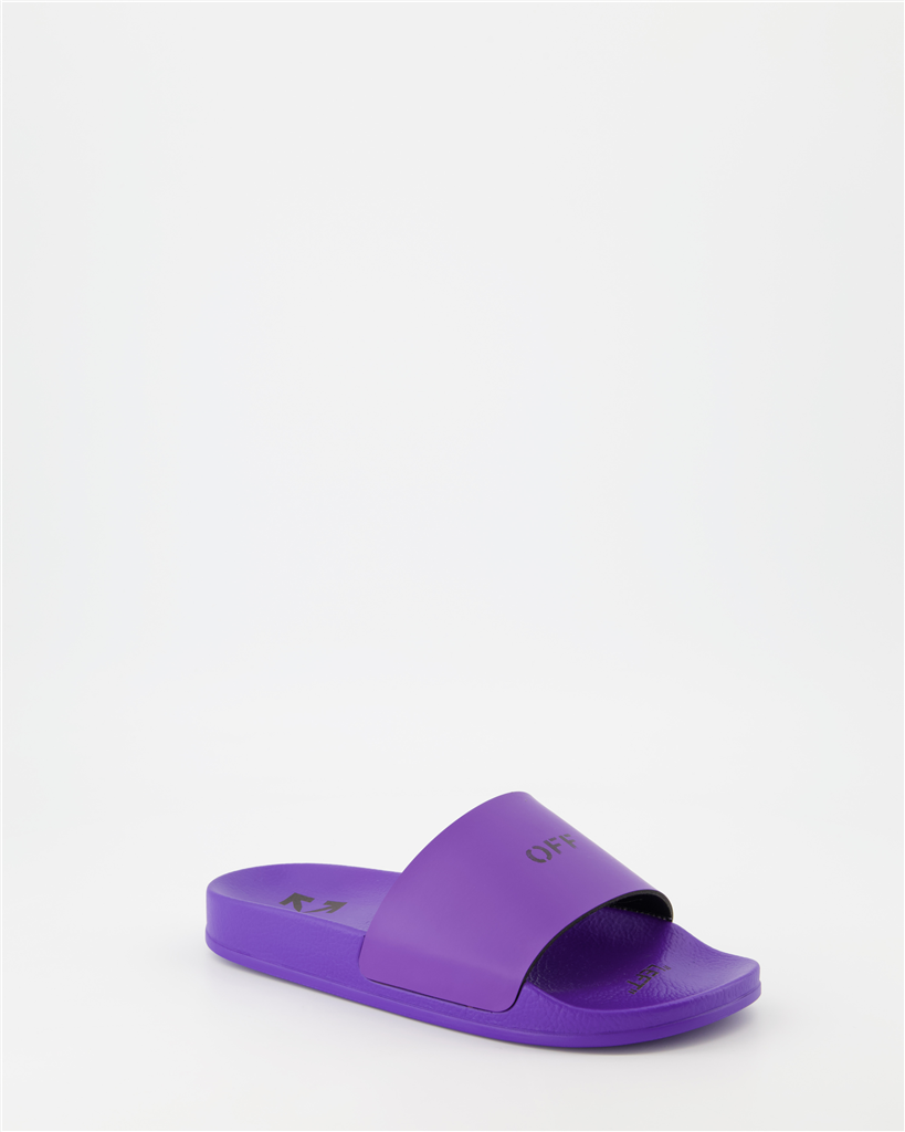 Sapatos abertos Claquettes Off Stamp Off-White Roxo Femme