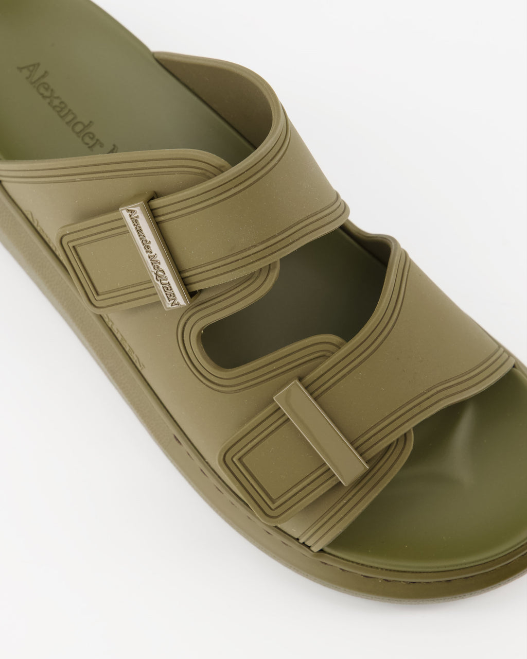 Zapatos abiertos Claquettes oversize Alexander McQueen Verde Homme