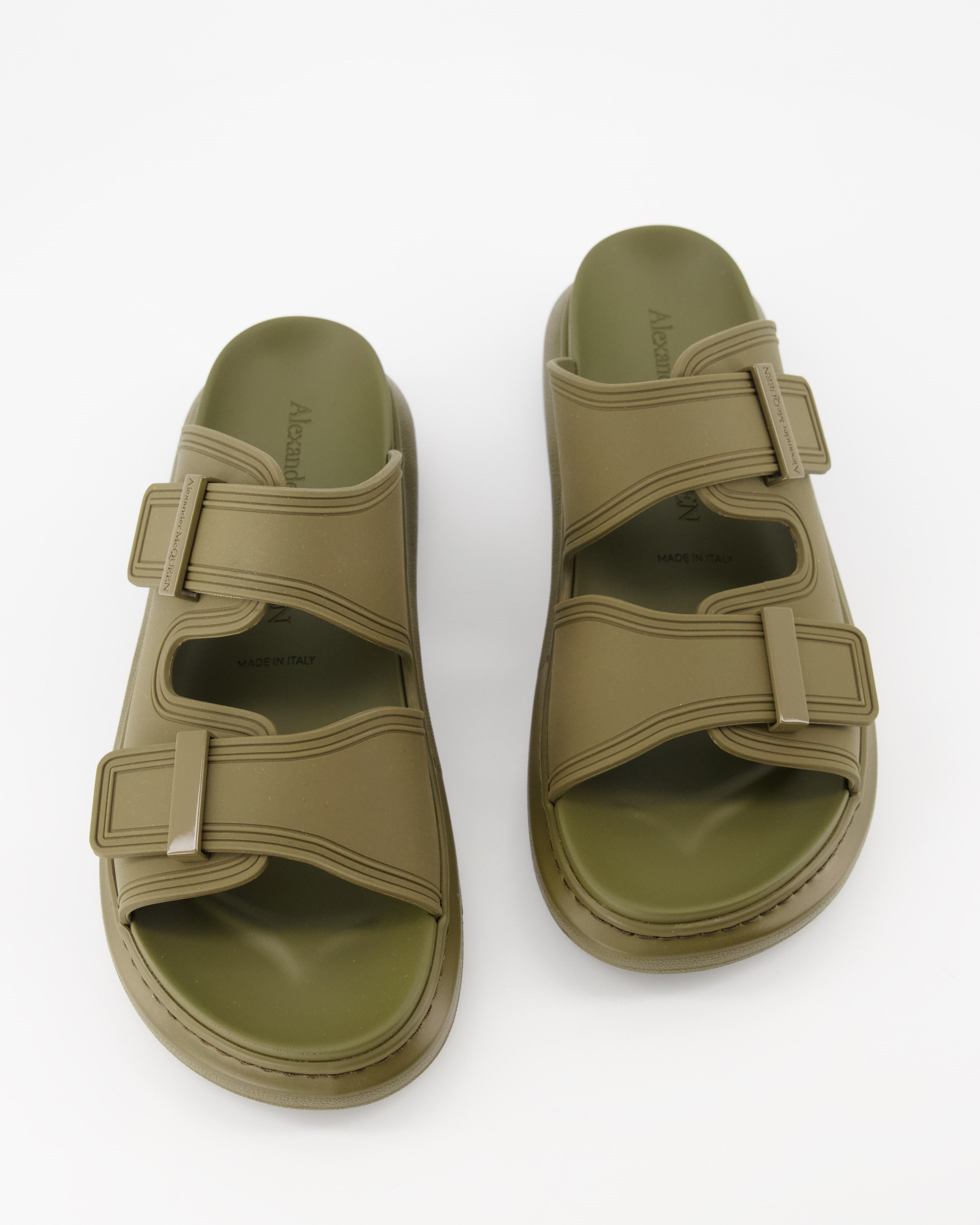 Sapatos abertos Claquettes oversize Alexander McQueen Verde Homme