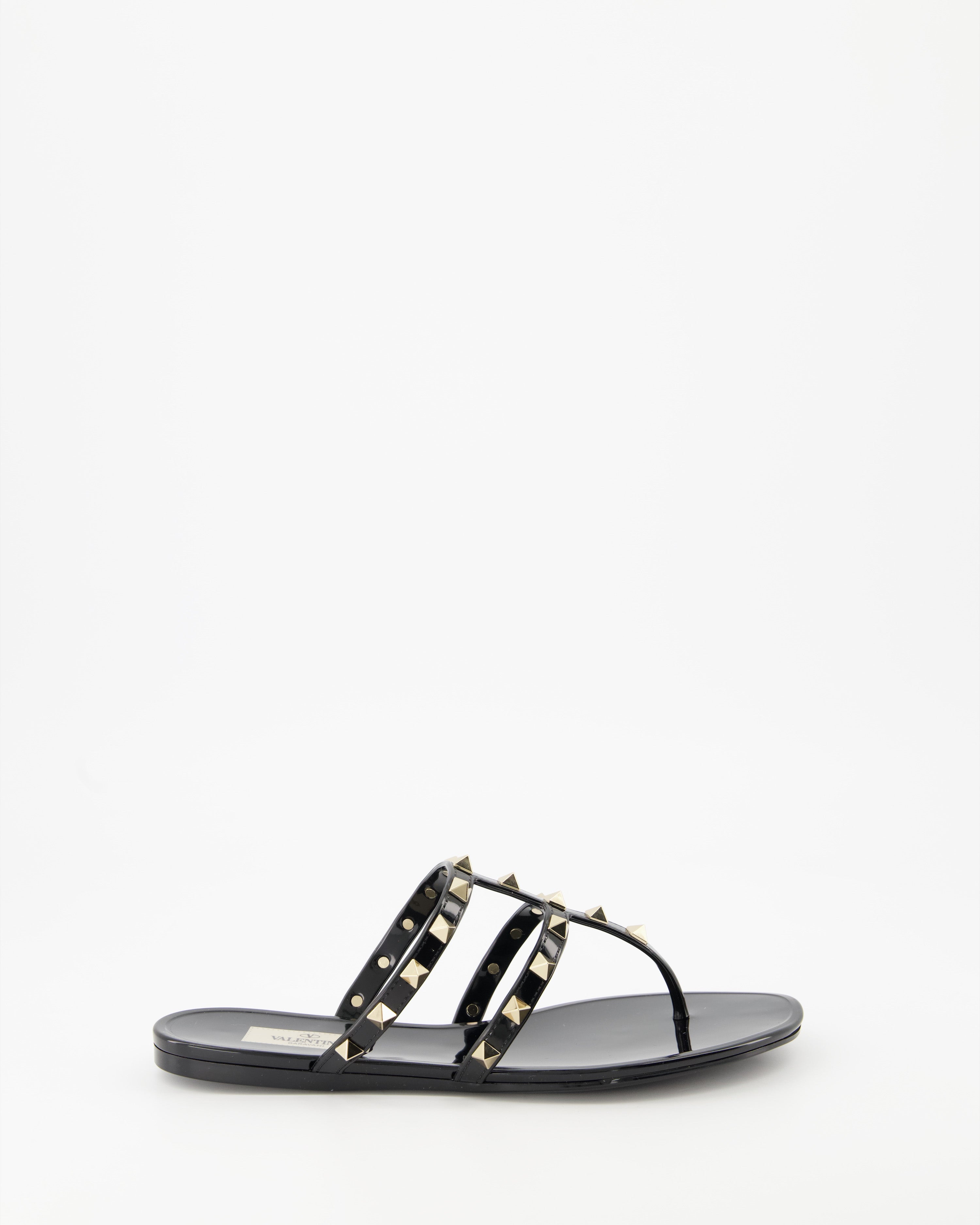 Sapatos abertos Claquettes Rockstud Valentino Garavani Preto Femme