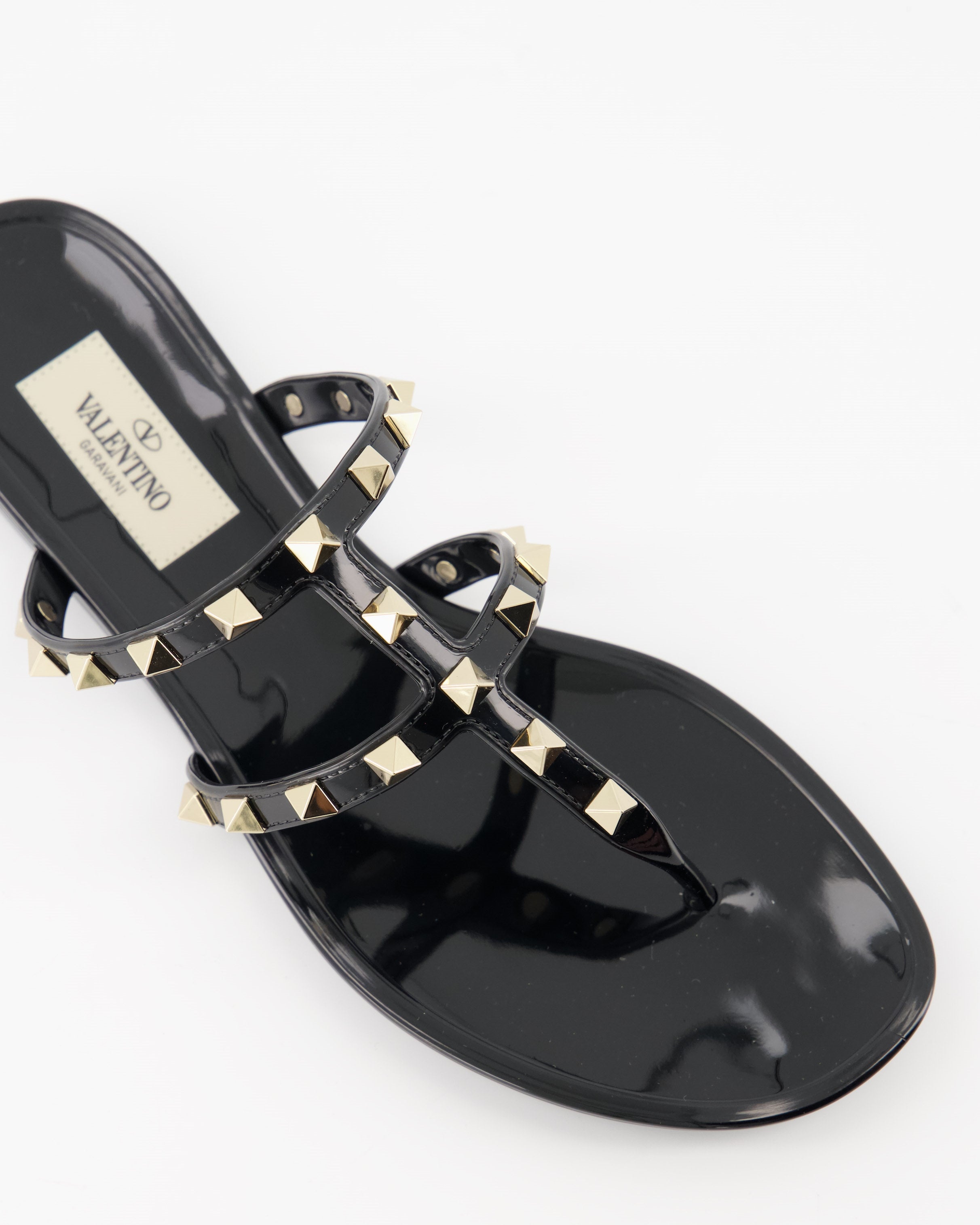Sapatos abertos Claquettes Rockstud Valentino Garavani Preto Femme