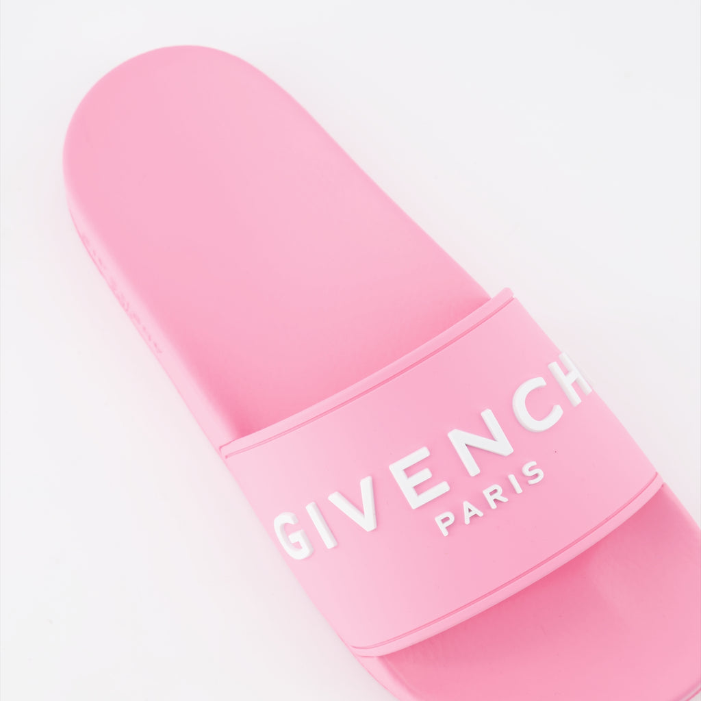 Offene schuhe Claquettes à logo Givenchy Rosa Femme