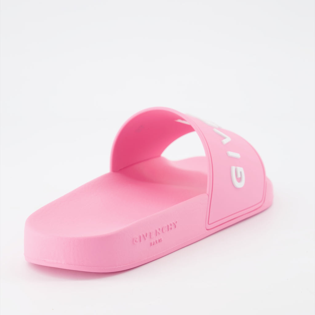 Offene schuhe Claquettes à logo Givenchy Rosa Femme