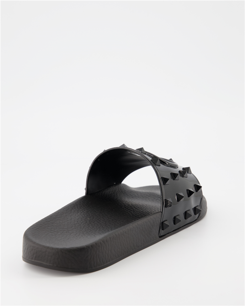 Sapatos sociais Claquettes Summer VLogo en caoutchouc kaki Valentino Garavani Preto Homme