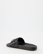 Sapatos sociais Claquettes Summer VLogo en caoutchouc kaki Valentino Garavani Preto Homme