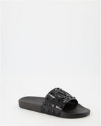 Sapatos sociais Claquettes Summer VLogo en caoutchouc kaki Valentino Garavani Preto Homme