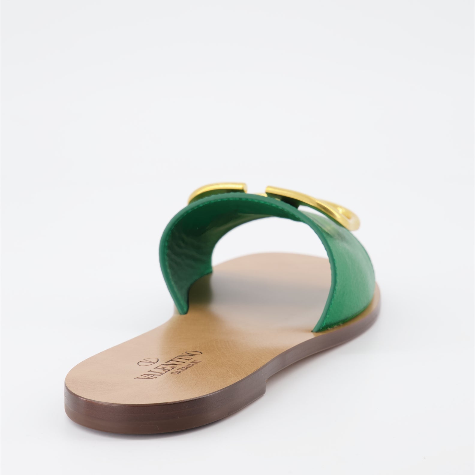 Sapatos abertos Claquettes VLogo Valentino Garavani Verde Femme