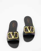 Zapatos abiertos Claquettes VLogo Valentino Garavani Negro Femme