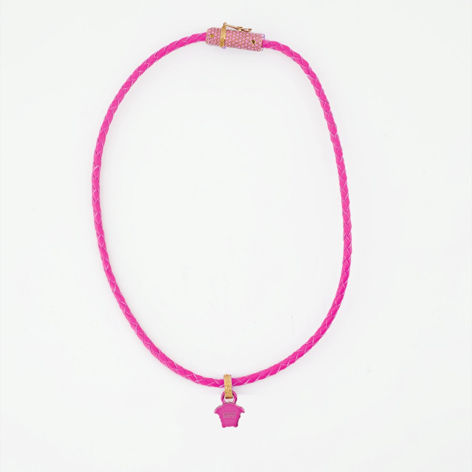 Joyería Collier tressé Medusa Versace Rosa Femme
