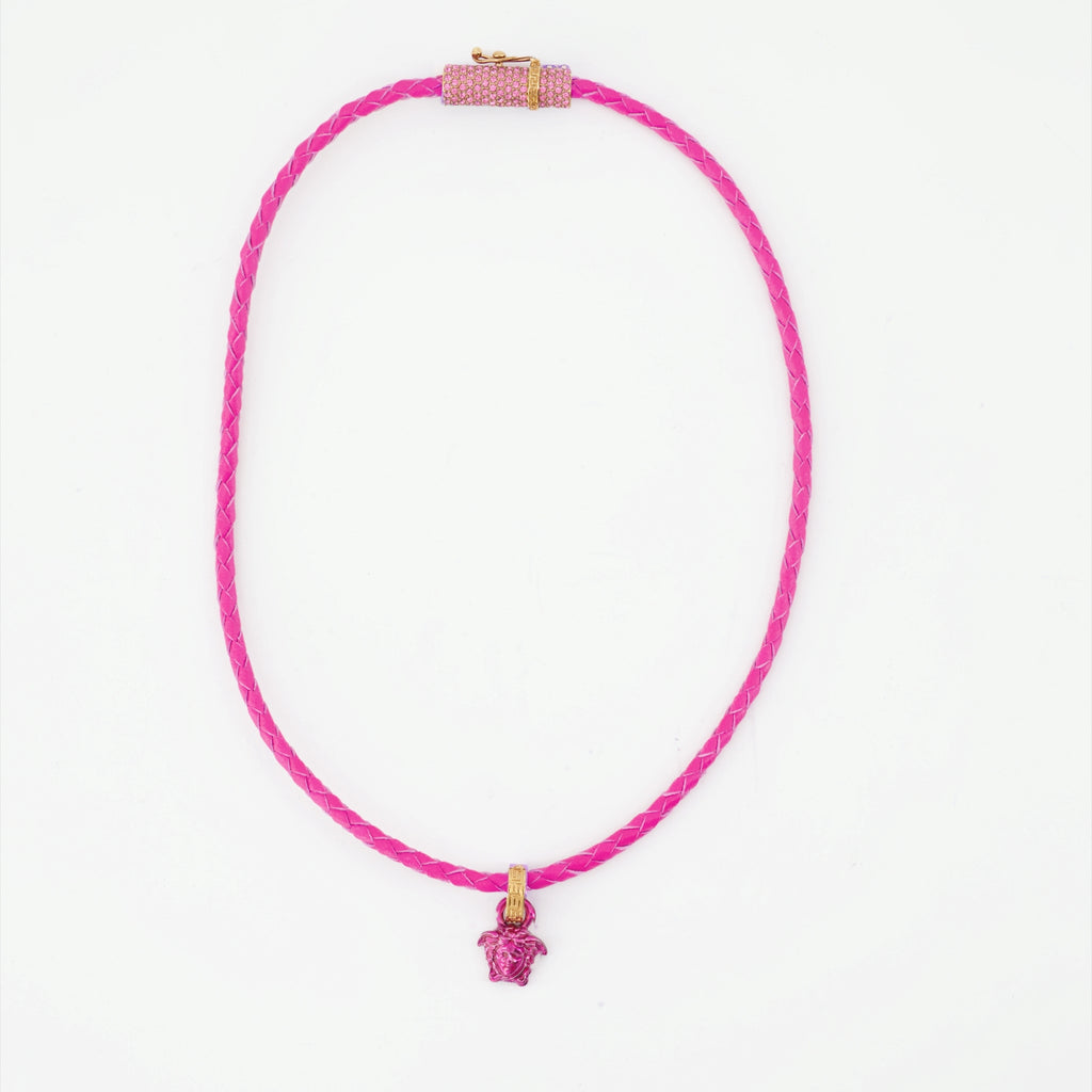 Joyería Collier tressé Medusa Versace Rosa Femme