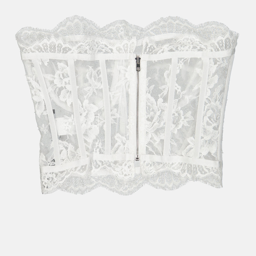 Corset en dentelle blanc