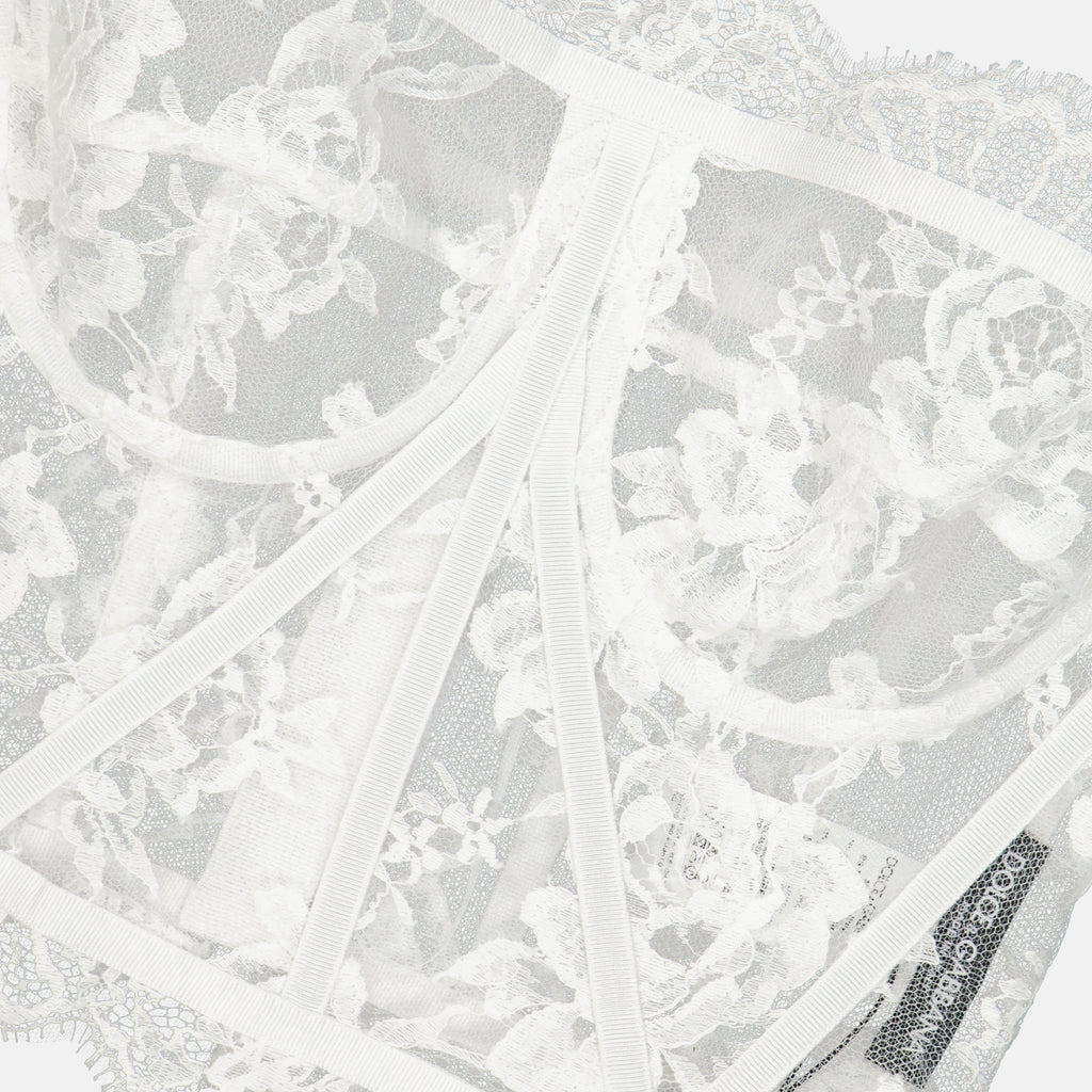 Corset en dentelle blanc
