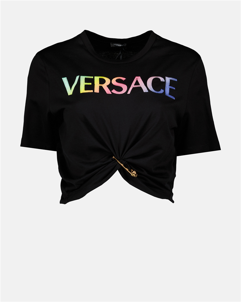 Tops Crop-top Safety Pin Versace Preto Femme