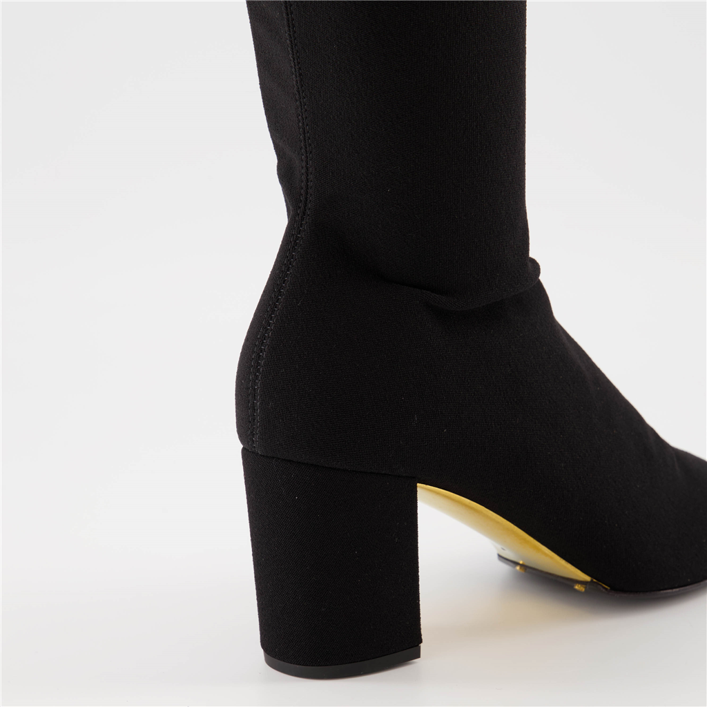 Botas Cuissardes en velours Valentino Garavani Negro Femme