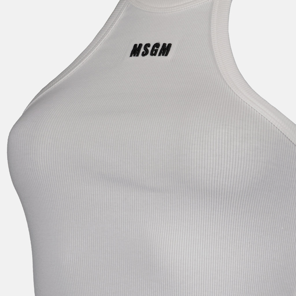 Tops Débardeur à logo MSGM Branco Femme
