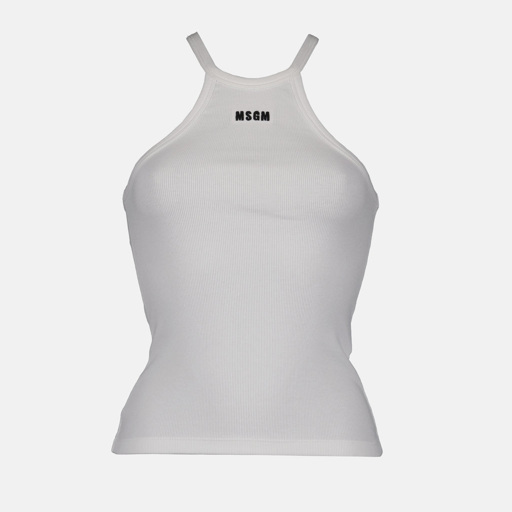Tops Débardeur à logo MSGM Branco Femme