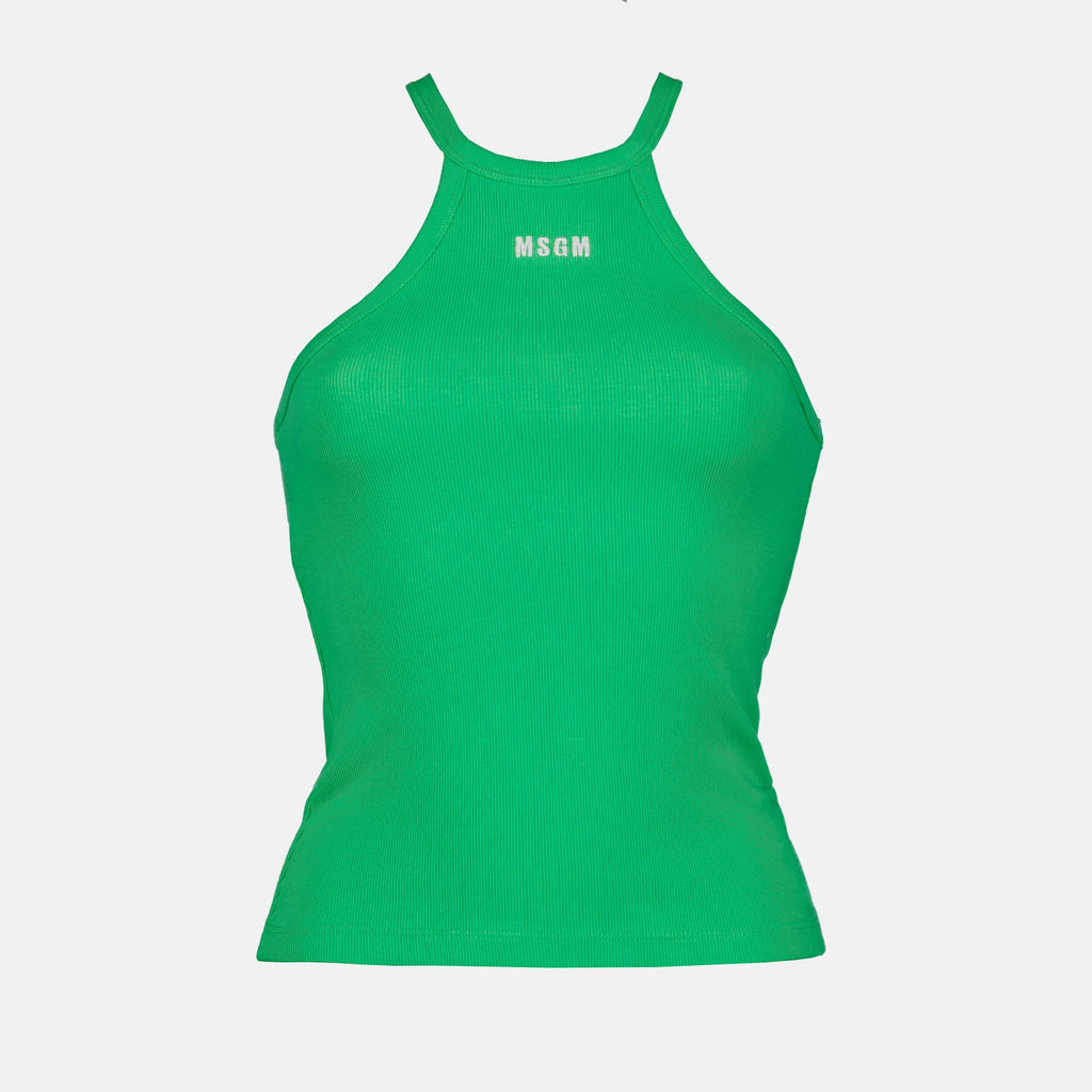 Tops Débardeur à logo MSGM Verde Femme
