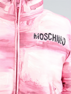코트 페인트 스플래시 다운 재킷 Moschino 분홍색 Femme