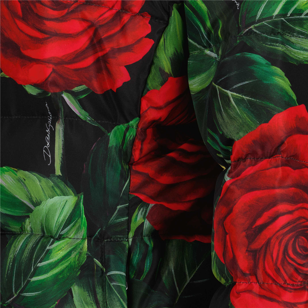 コート ローズプリントダウンジャケット Dolce & Gabbana マルチカラー 女性