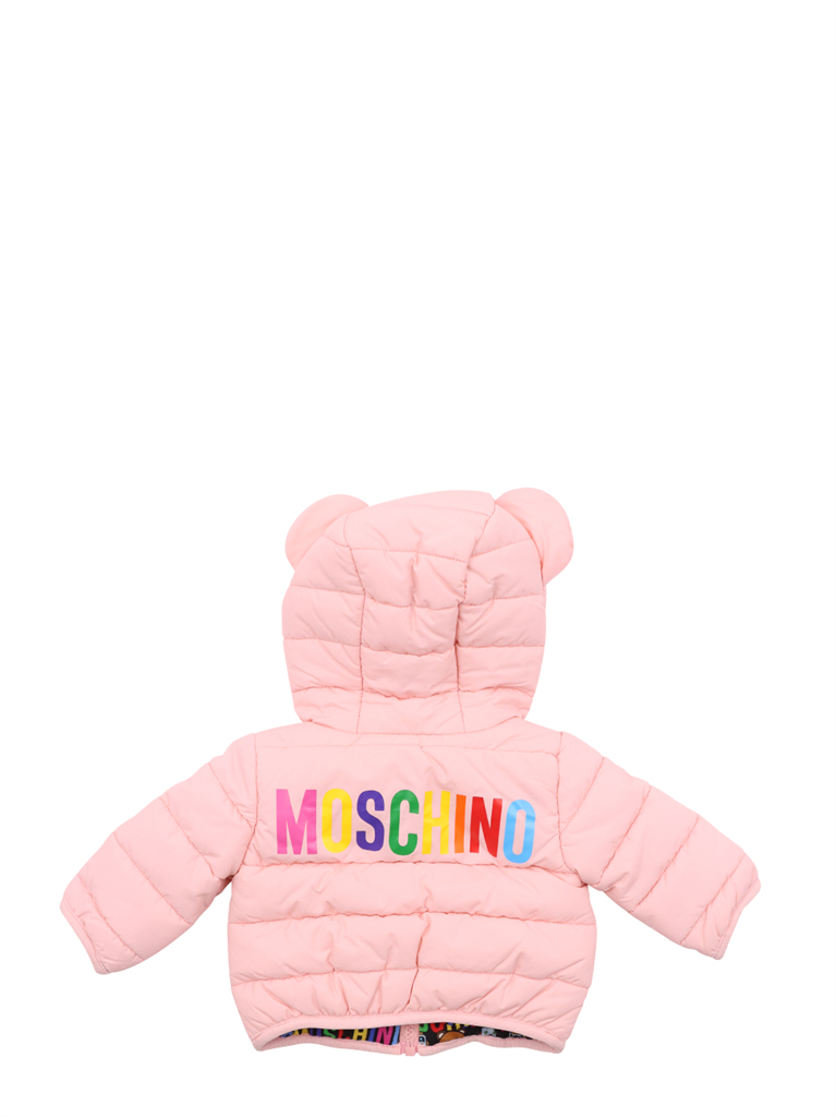 衣類 ロゴダウンジャケット Moschino ピンク 子供たち
