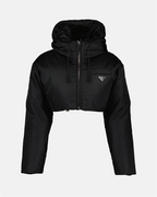 Manteaux Doudoune crop Prada Noir Femme