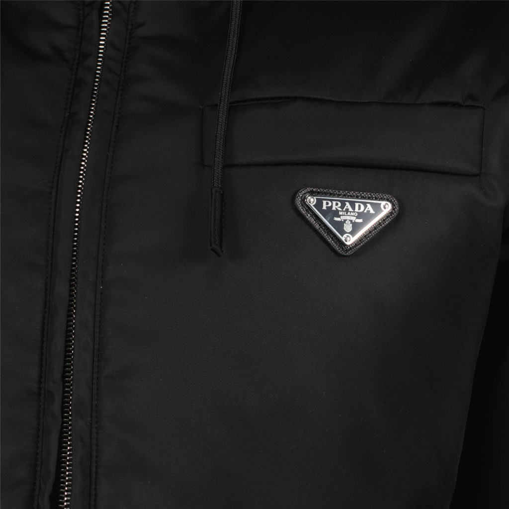 Manteaux Doudoune crop Prada Noir Femme