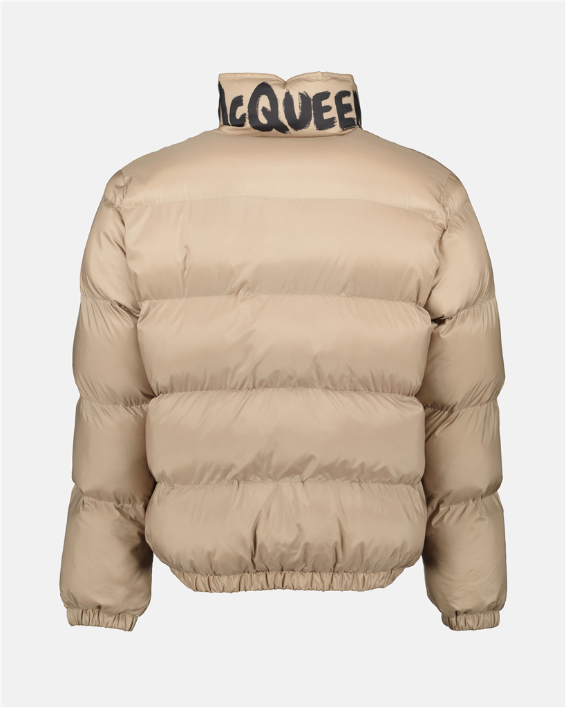 Manteaux Doudoune Graffiti Alexander McQueen Beige Homme