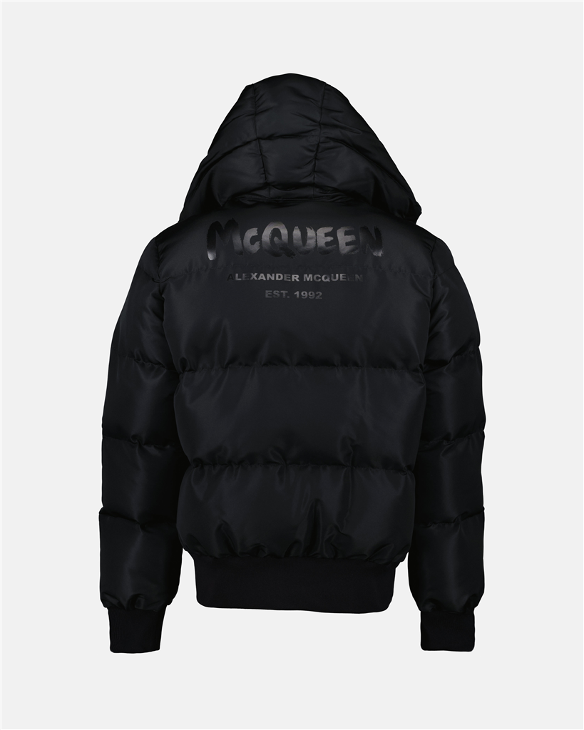 Manteaux Doudoune Graffiti Alexander McQueen Noir Homme