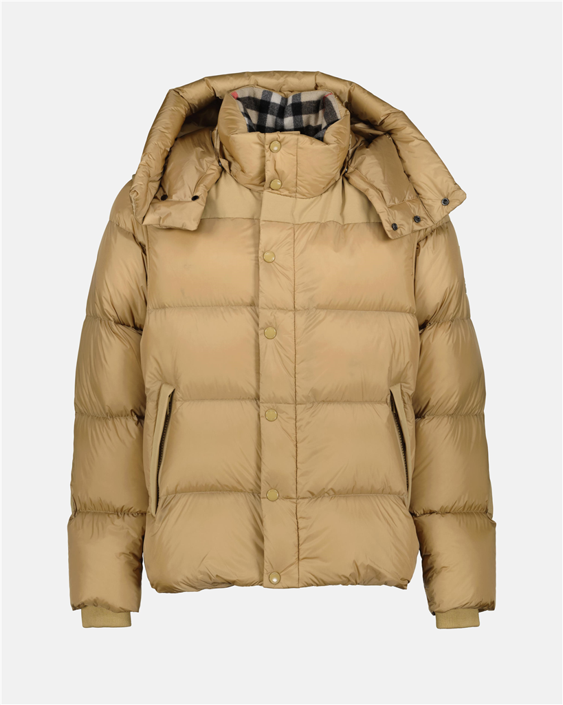 Manteaux Doudoune patch logo Burberry Marron Homme