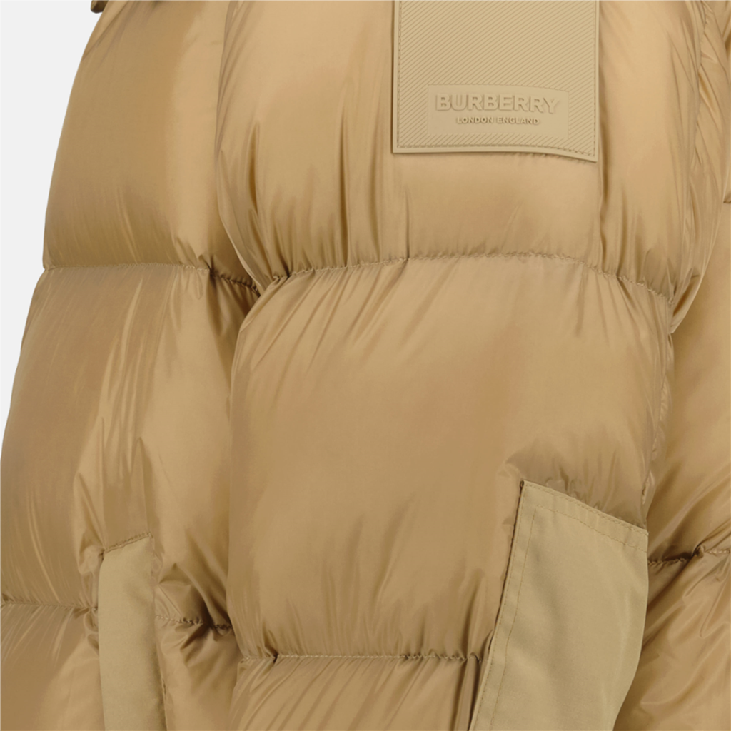 Manteaux Doudoune patch logo Burberry Marron Homme