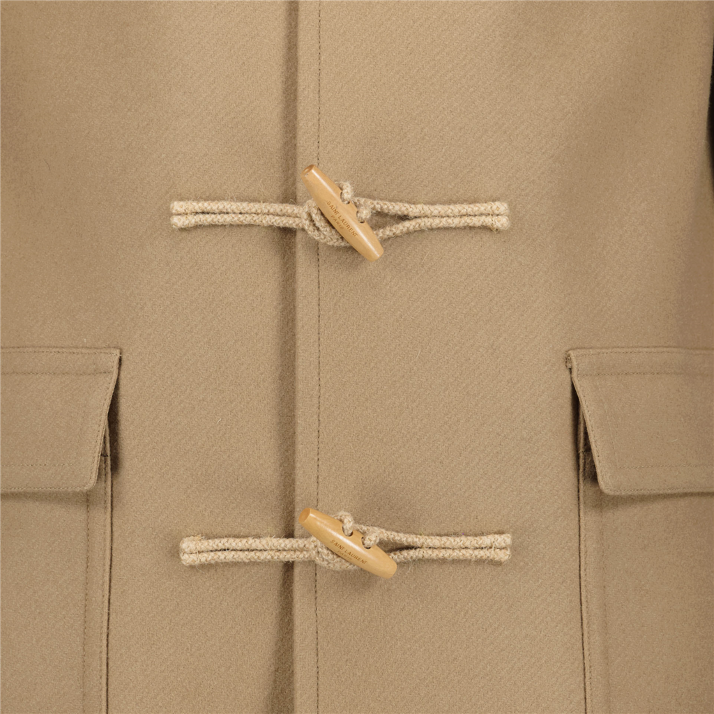 Manteaux Duffle coat en laine Saint Laurent Beige Homme