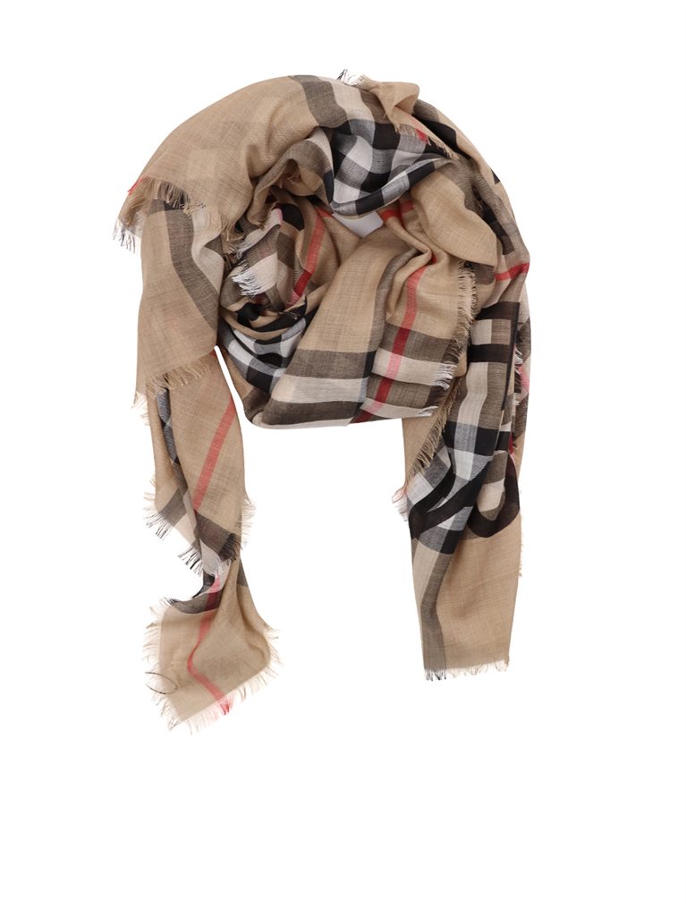 Écharpes, foulards et gants Foulard à carreaux Burberry Beige Homme