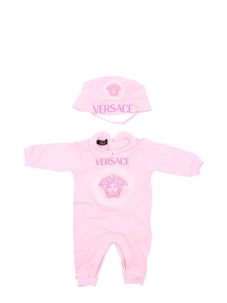 Vêtements Ensemble body et bonnet Versace Rose Enfants