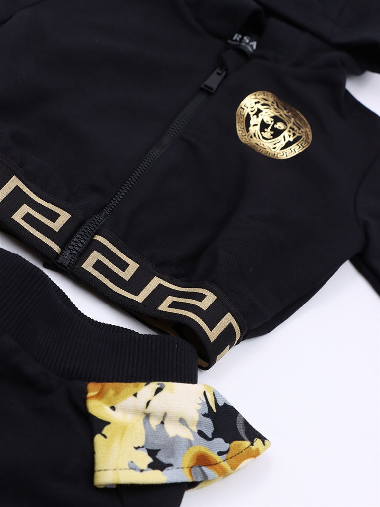 Vêtements Ensemble Greca Versace Noir Enfants