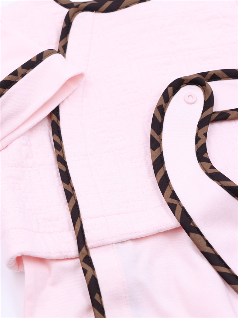 Vêtements Ensemble grenouillère, bonnet et bavoir Fendi Rose Enfants