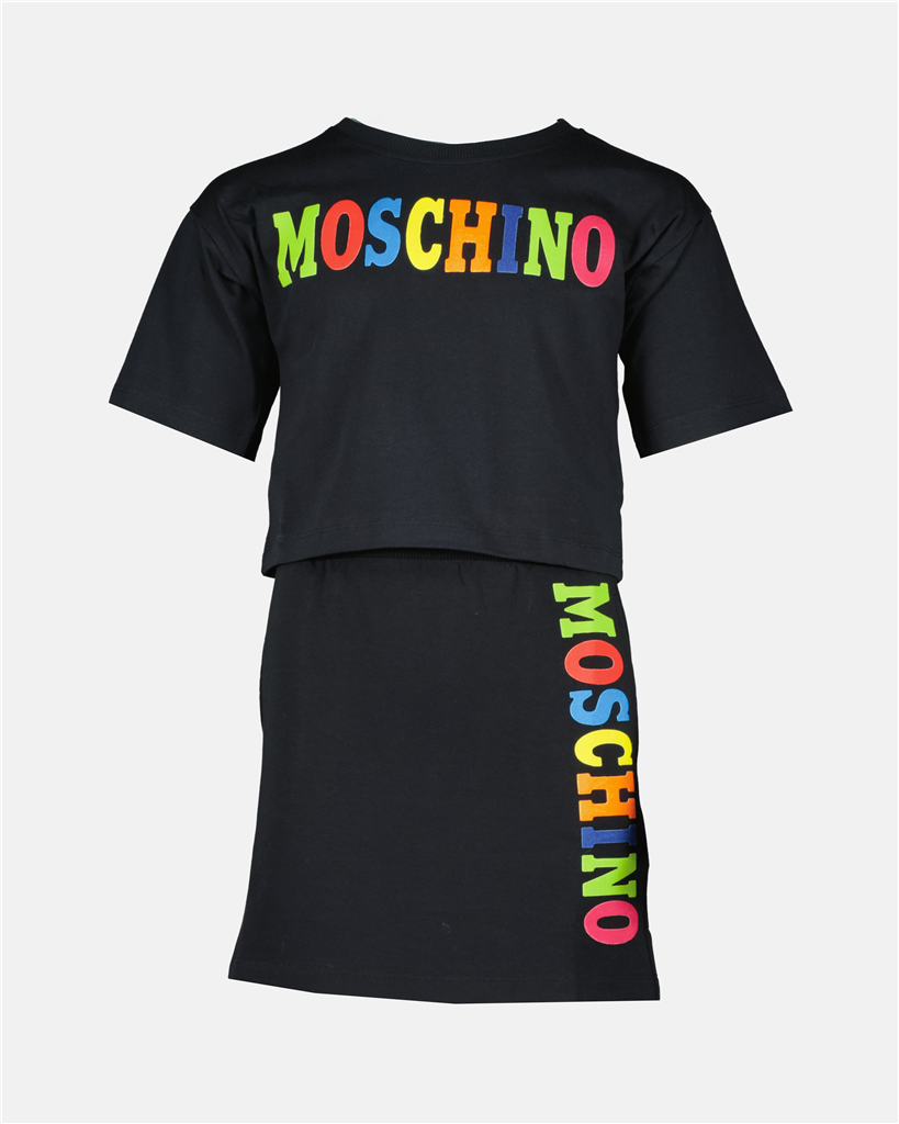 Vêtements Ensemble à logo Moschino Noir Filles (3 ans et +)